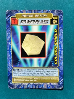 BO-207 Golden Shield Digimon Card Digi-Battle Series 4 2001 Bandai MP - Image 1