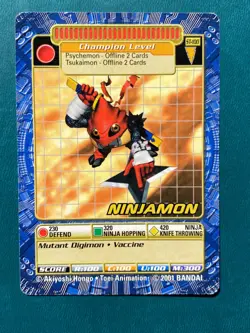 ST-100 Ninjamon Digimon Card Digi-Battle Street Starter 2 2001 MP - Image 1