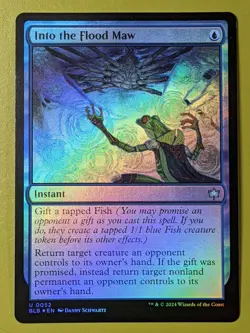 FOIL Into the Flood Maw x1 Bloomburrow 1x Magic the Gathering MTG - Image 1