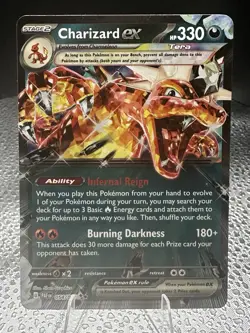 Pokemon ex Holo Card Lot – Charizard Tera 054/091, 006/165 – 2 Cards - Image 4