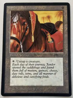 Magic The Gathering MTG JANDOR’S SADDLEBAGS Arabian Nights Card! - Image 1