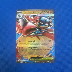 Mega Lucario ex Double Rare 077/132: Mega Evolution Base Pokemon TCG card - Image 1