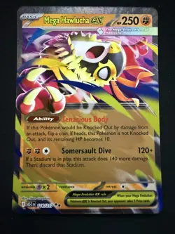 Mega Hawlucha ex 116/217 Ascended Heroes Double Rare Pokemon TCG Card NM - Image 1