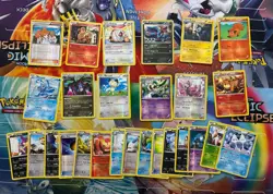 Pokemon Card Lot Fire Holo Reverse Holo 2012 Meowth Vulpix 28 Cards - Image 1