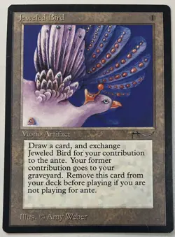 Magic The Gathering MTG JEWELED BIRD Arabian Nights Card! - Image 1