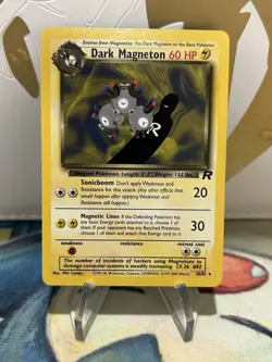 Dark Magneton 28/82 Pokemon Team Rocket Unlimited Rare Card WOTC LP - Image 1