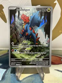 Druddigon 151/086 Pokemon Illustration Rare SV: White Flare Card NM - Image 1