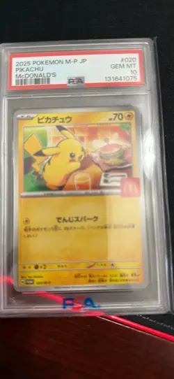 Pokemon Pikachu 020/M-P M-P Promo Card 2025 Japanese PSA 10 Regular - Image 1