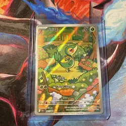 Pokemon TCG Snivy Illustration Holo Card 087/086 SV Black Bolt English NM - Image 1