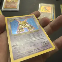 Alakazam Holo Rare Shadowless 1/102 Base Set Pokemon Card LP-MP ( See Pics ) - Image 2