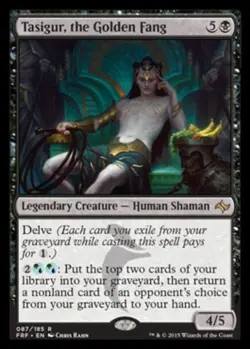 MTG Tasigur, the Golden Fang - Foil, Light Play, English Fate Reforged - Image 1