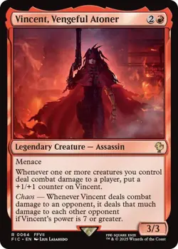 Vincent Vengeful Atoner 0064 MTG Commander FINAL FANTASY Rare NP - Image 1