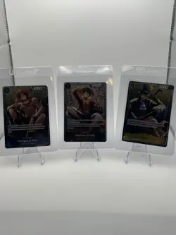 One Piece Card Game Promo Foil Luffy Ace Sabo P-073 P-074 P-075 brothers set - Image 1