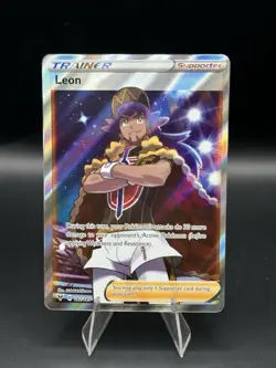 Leon 182/185 Vivid Voltage Holo Rare Full Art Trainer Pokemon Card SWSH PTCG NM - Image 1
