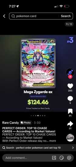 Mega Zygarde EX Full Art Holo Pokemon TCG Card 120/088 Perfect Order SIR - Image 4