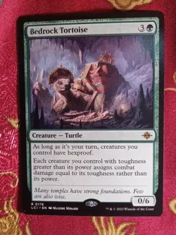 Bedrock Tortoise The Lost Caverns of Ixalan Magic The Gathering MTG card green - Image 1