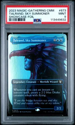 2023 MTG COMMANDER MASTERS SC-FOIL #673 TALRAND SKY SUMMONER PSA 9 - Image 1