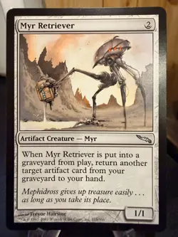 MTG Magic the Gathering Mirrodin Myr Retriever 80 - Image 1