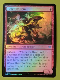 FOIL Heartfire Hero x1 Bloomburrow 1x Magic the Gathering MTG - Image 1