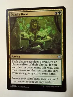 Deadly Brew FDN 654 MTG Foundations Uncommon Normal EN NM - Image 1