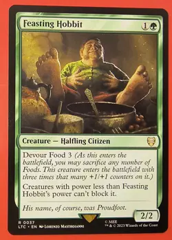 MTG, MAGIC: FEASTING HOBBIT, LTC, RARE #0037 , REGULAR FINISH - Image 1