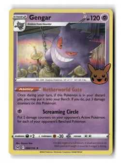 Gengar 066/196 Holo Rare Lost Origin Trick or Trade Pokemon Near Mint - Image 1