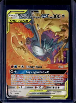 2019 Pokemon SM Hidden Fates Moltres & Zapdos Articuno Tag Team GX #44/68 - Image 1