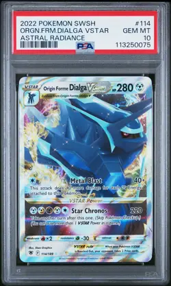 2022 POKEMON SWORD & SHIELD ASTRAL RADIANCE ORIGIN FORME DIALGA VSTAR PSA 10 - Image 1