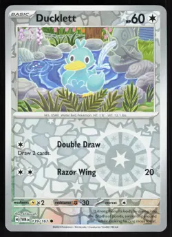 DUCKLETT ( TWM 139/167 ) REVERSE HOLO - Pokemon - 2024 SHIBUZOH. LP - Image 1