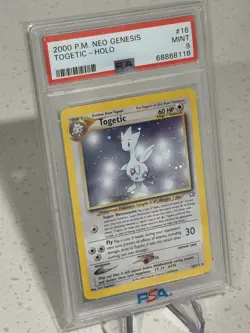 2000 Pokemon Togetic 16/111 Neo Genesis Rare Holo PSA 9 MINT - Image 2