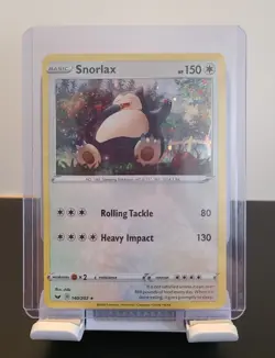 Snorlax 140/202 Pokemon TCG Sword & Shield- Cosmo Holo Rare- NM/Mint - Image 1