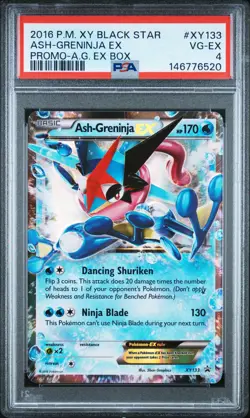 2016 POKEMON XY BLACK STAR PROMO ASH-GRENINJA EX BOX ASH-GRENINJA EX PSA 4 - Image 1