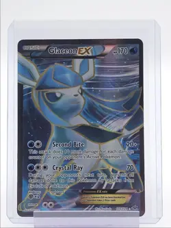 GLACEON EX 2016 POKEMON XY FATES COLLIDE ULTRA RARE 116/124 Q1048 - Image 1