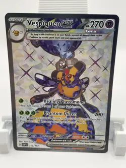 Pokemon Vespiquen ex Ultra Rare 212/197 SV03 Obsidian Flames Full Art Holo 2023 - Image 1