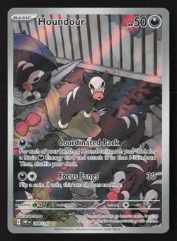 Houndour Illustration Rare Holofoil OBF 204/197 NM Pokemon TCG - Image 1