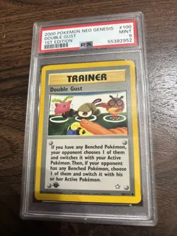 2000 Pokemon Neo Genesis 1st Edition Double Gust 100/111 PSA 9 Mint - Image 1