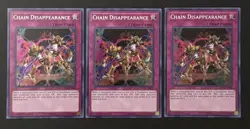 2018 YUGIOH LCKC KAIBA 1ST ED SECRET RARE CHAIN DISAPPEARANCE X3 NM - Image 1
