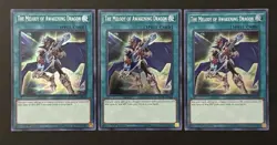 2018 YUGIOH LCKC KAIBA 1ST ED SECRET RARE THE MELODY OF AWAKENING DRAGON X3 NM - Image 1