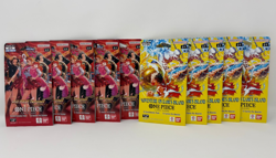 One Piece SET OF 10 Sleeved Booster Pack 5x EB-03 Heroines 5x OP-15 Kamis Island - Image 1