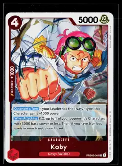 One Piece Premium Booster The Best Vol. 2 Koby #PRB02-001 RARE NM - Image 1