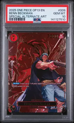 2025 ONE PIECE CARRYING ON HIS WILL SPECIAL ALT ART #009 BENN BECKMAN PSA 10 - Image 1