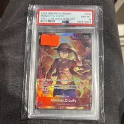 2024 ONE PIECE PROMOS TREASURE BOOSTERS SET #006 MONKEY D. LUFFY PSA 8 English - Image 1