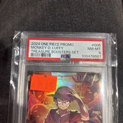2024 ONE PIECE PROMOS TREASURE BOOSTERS SET #006 MONKEY D. LUFFY PSA 8 English - Image 2