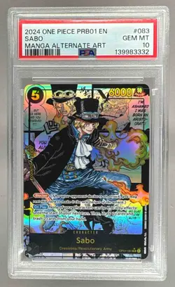 Sabo 2024 One Piece The Best #OP04-083 Manga Art PSA 10 - Image 1