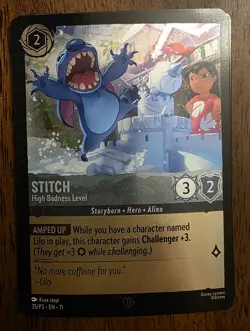 Disney Lorcana Stitch High Badness Level Lorcana Promo Foil 35/P3 - Image 1