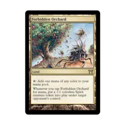 WOTC MtG Champions of Kamigawa Forbidden Orchard (R) EX - Image 1