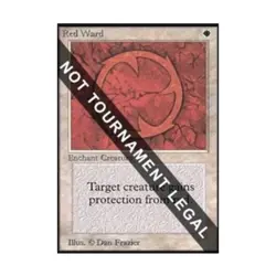 WOTC MtG Collector's Ed Red Ward (CE) (U) EX - Image 1