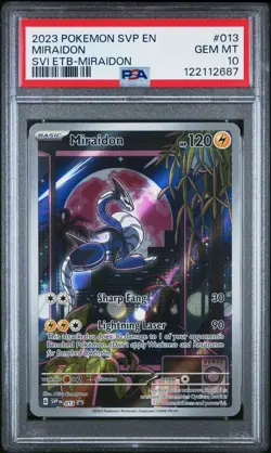 2023 Pokemon Scarlet Violet Miraidon ETB BSP Promo #013 PSA 10 - Image 1