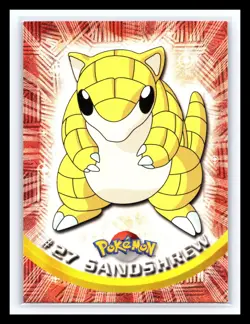 💥 SANDSHREW 1999 Topps Pokemon TV Non Holo Animation 1st Series Blue Logo # 27 - Image 1