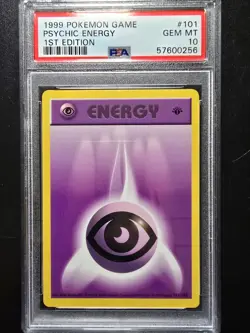 PSA 10 1st Edition Psychic Energy 101/102 - 1999 Base Set Thick Stamp Pokemon - Image 1